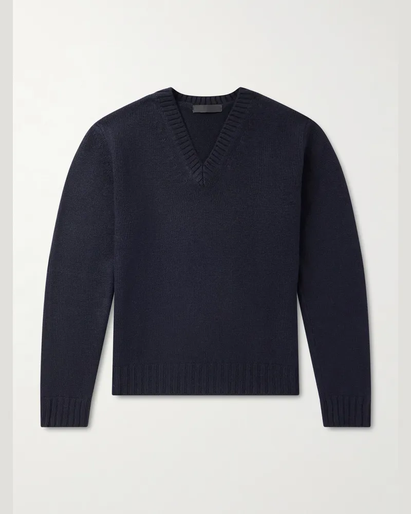 SAMAN AMEL Kay Cashmere Sweater Blue