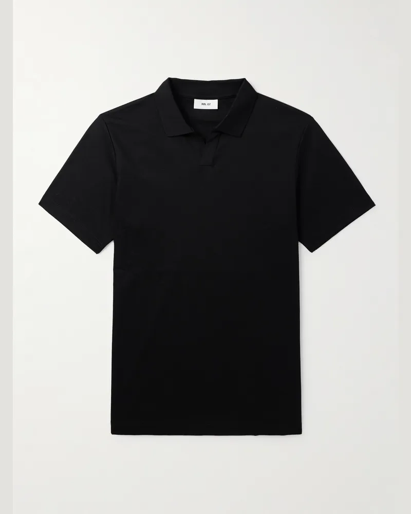 NN 07 Paul 3525 Organic Cotton Polo Shirt Black