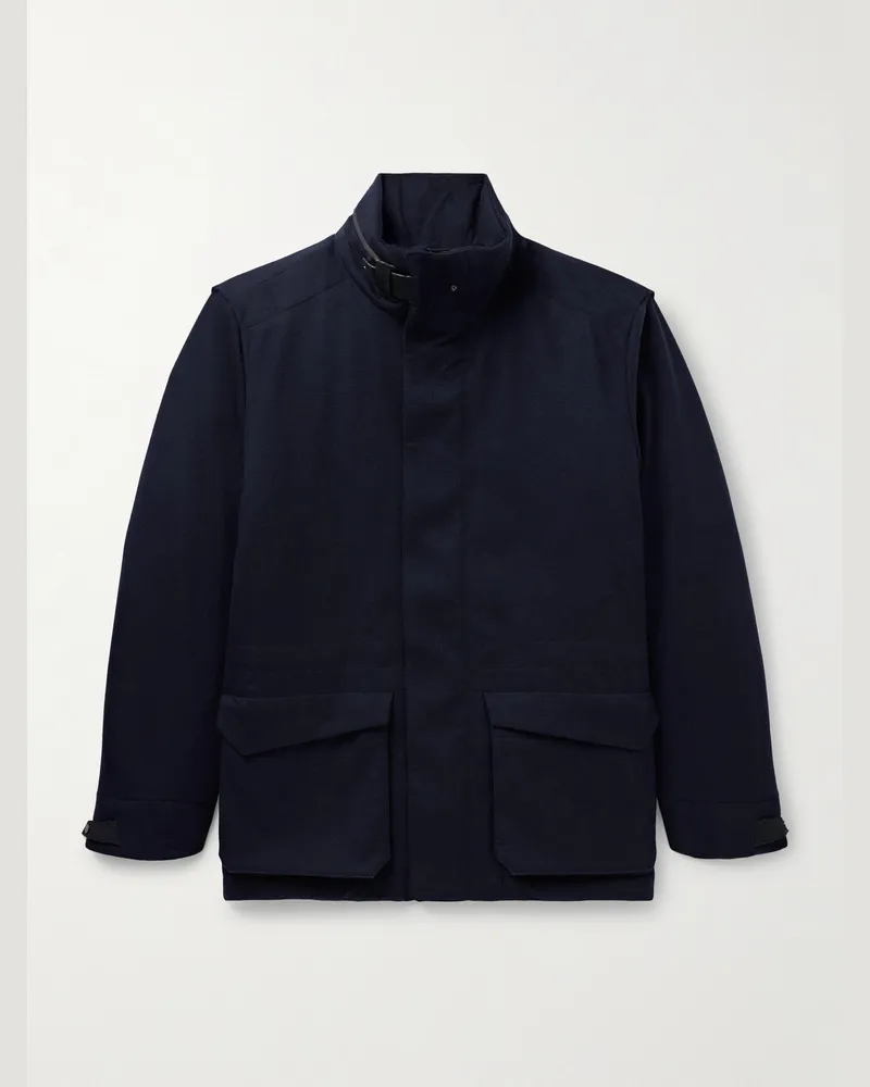 SEASE Uptown Padded Cashmere Field Jacket Blue
