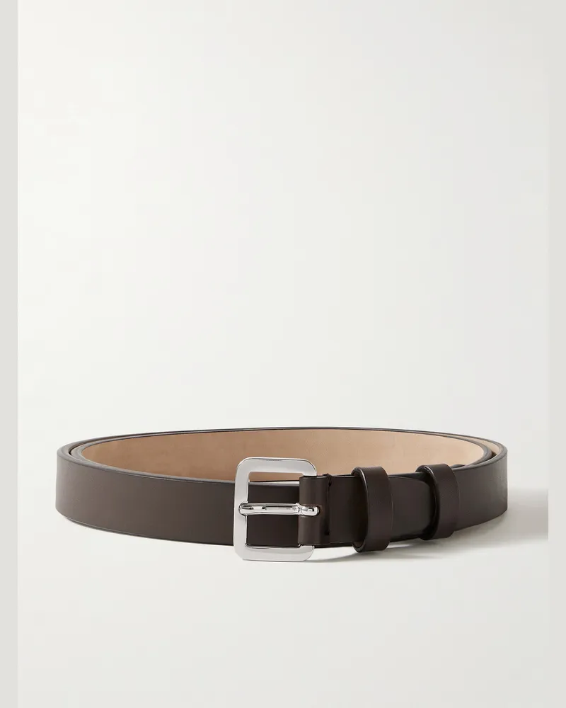 MR P. Gürtel aus Leder, 2,5 cm Braun