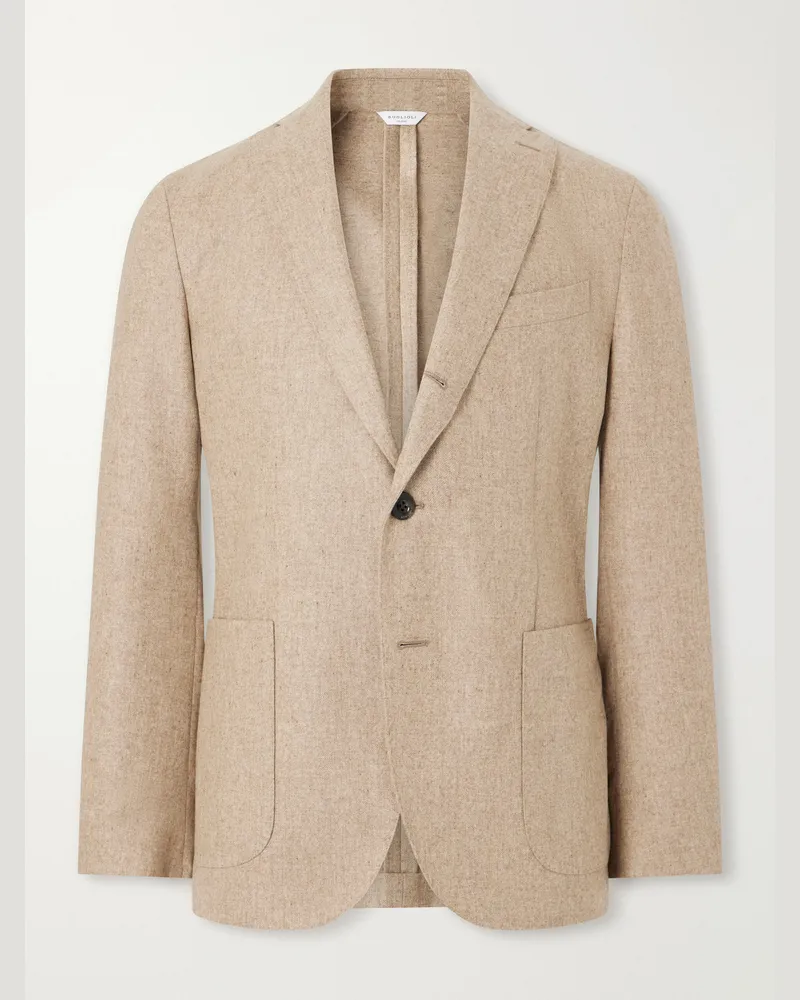 Boglioli Virgin Wool-Flannel Suit Jacket Neutrals
