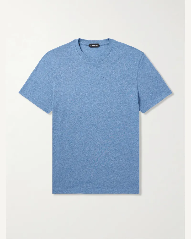 Tom Ford T-Shirt aus Jersey aus einer Baumwollmischung Blau