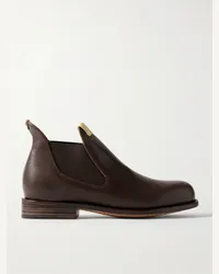 Visvim Gornergrat Mid-Folk Chelsea Boots aus Leder Braun