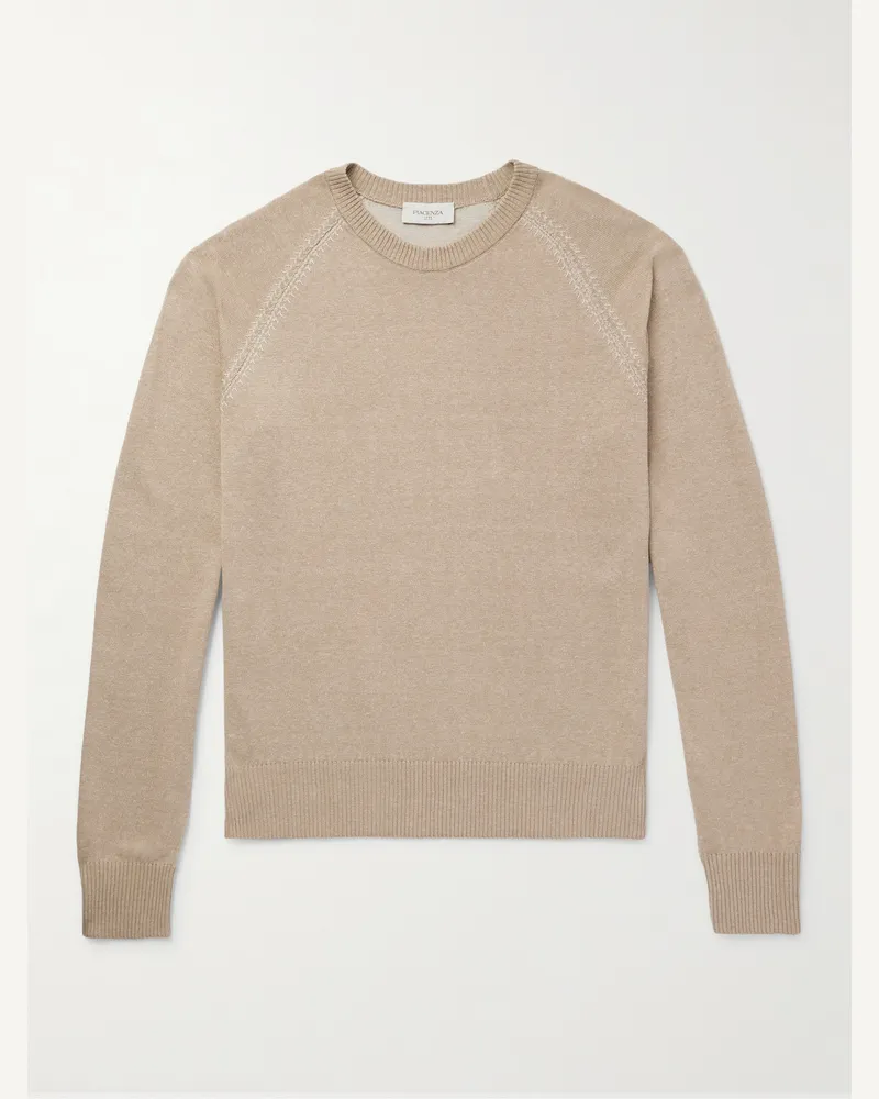 PIACENZA 1733 Pullover aus einer Seiden-Leinenmischung Neutral
