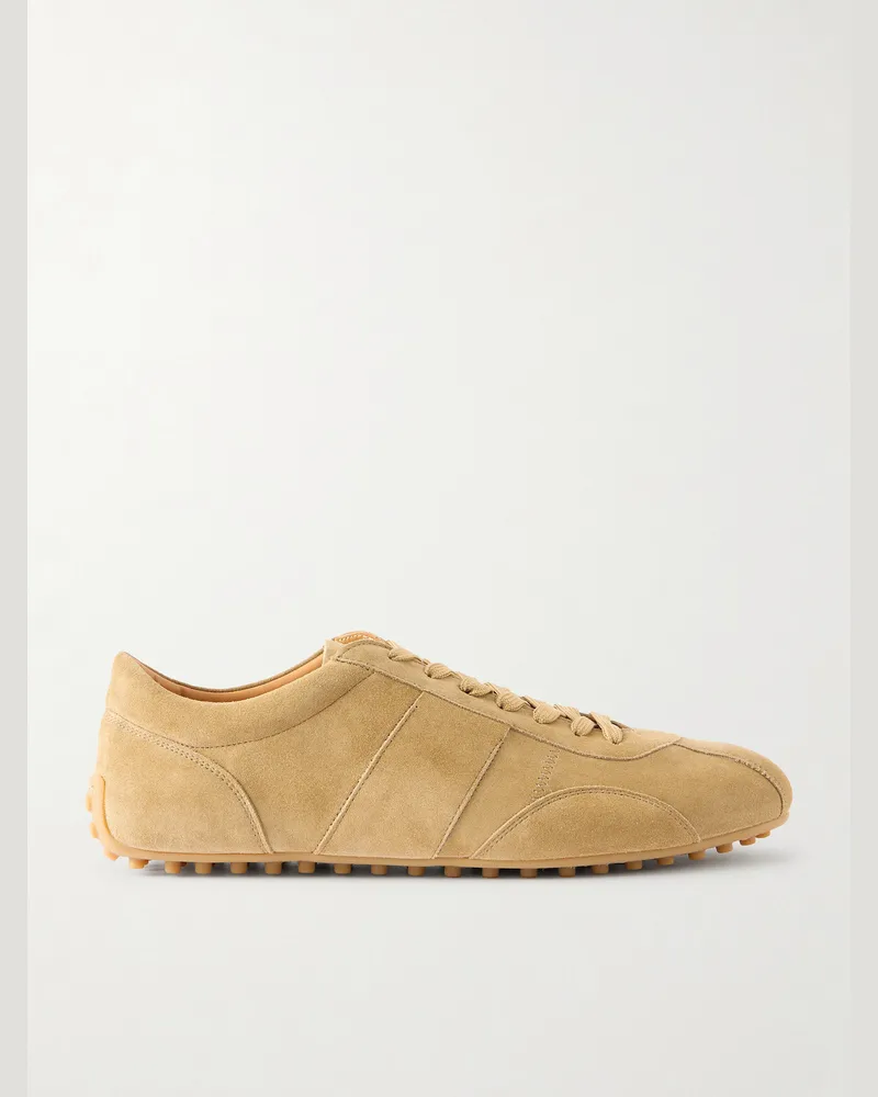 TOD'S T Marathon Suede Sneakers Neutrals