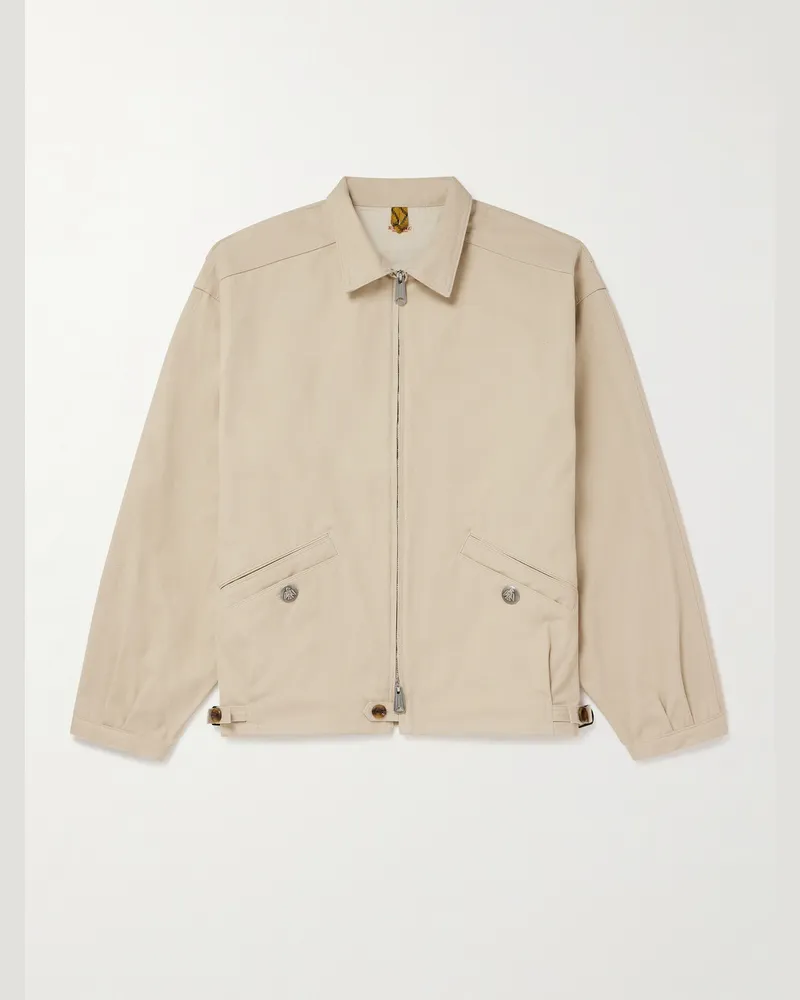 KAPITAL Kayak Paw-Paw Cotton-Canvas Blouson Jacket Neutrals