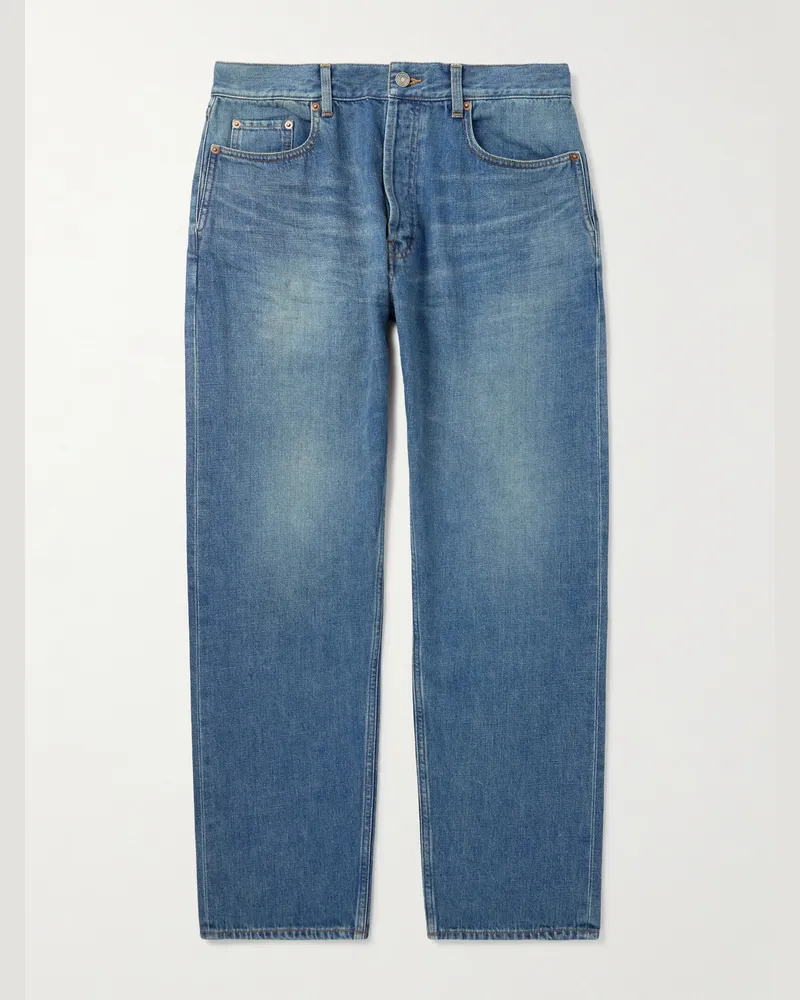 Saint Laurent Mick Straight-Leg Jeans Blue