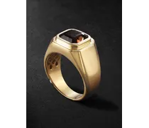 Ring aus 14 Karat Gold mit Rauchquarz
