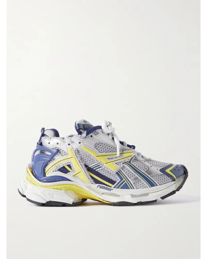 Balenciaga Runner Sneakers aus Nylon, Mesh und Gummi Lila