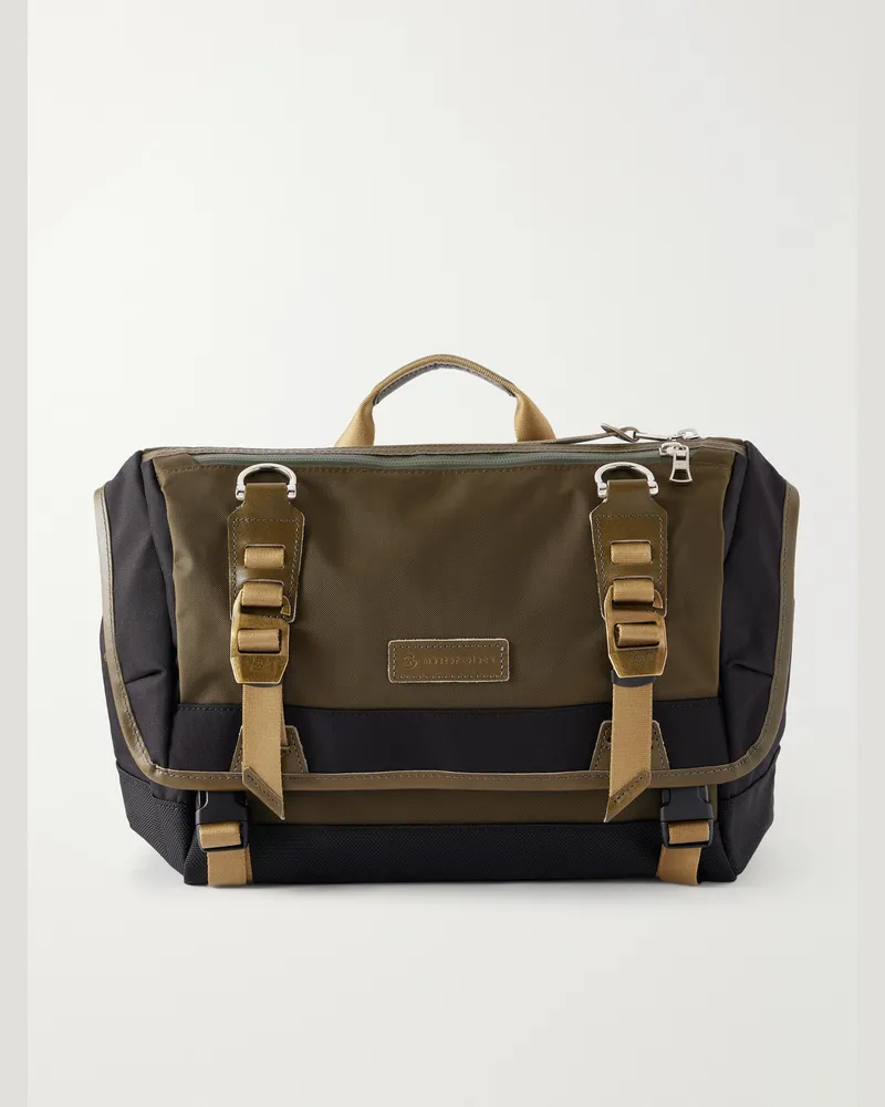MASTER PIECE Potential Leather-Trimmed Shell Messenger Bag Multi