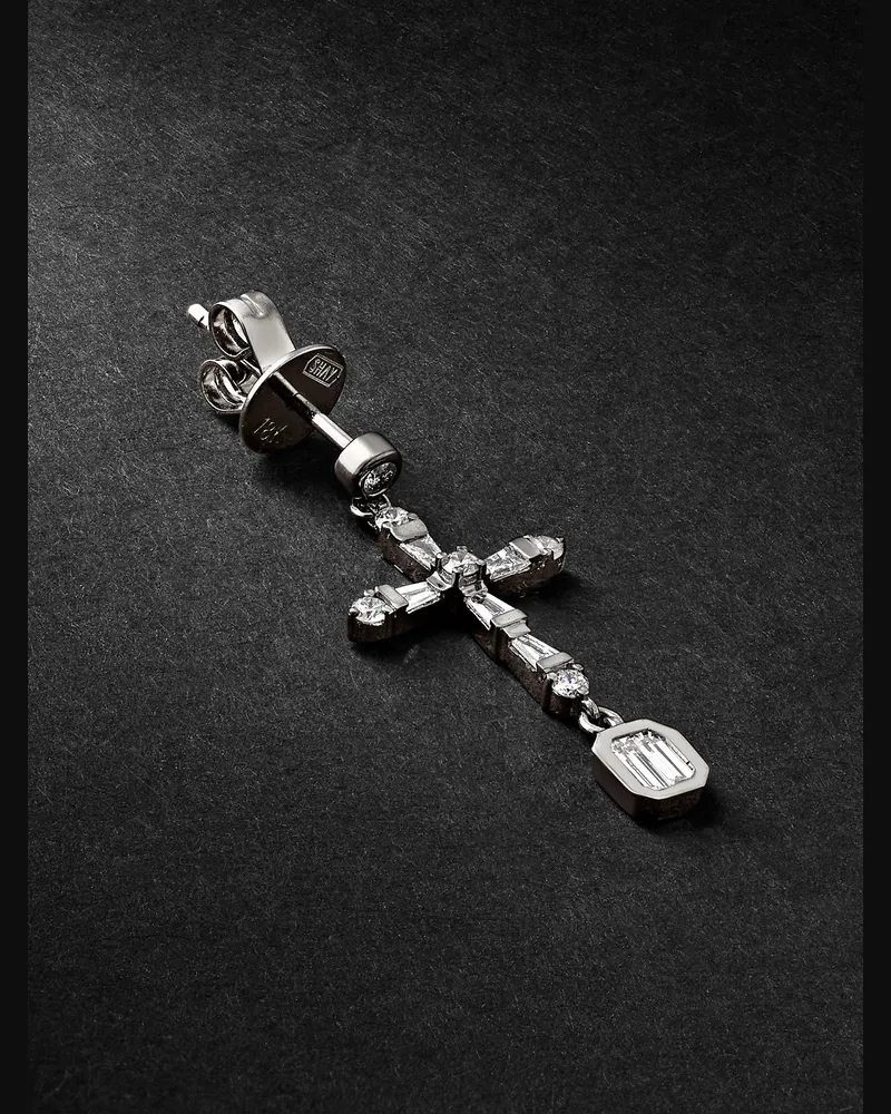 SHAY White Gold Diamond Single Earring Silber