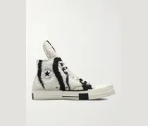 Converse TURBODRK Chuck 70 Zebra-Print Faux Shearling High-Top Sneakers