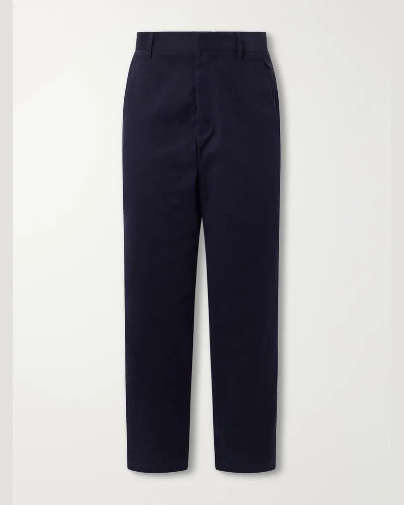 SEASE Chino Tech Straight-Leg Cotton-Blend Twill Trousers Blue