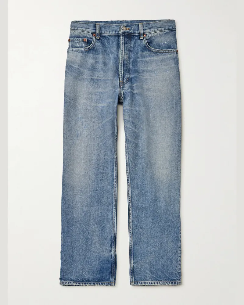 Saint Laurent Mick gerade geschnittene Jeans Blau