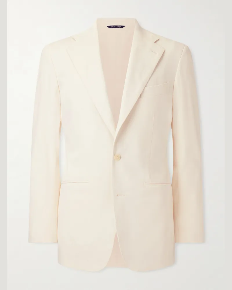 SAMAN AMEL Sakko aus Twill aus einer Baumwollmischung Neutral