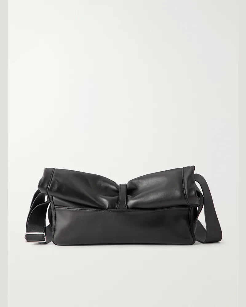 A Kind Of Guise Rumo Leather Messenger Bag Black