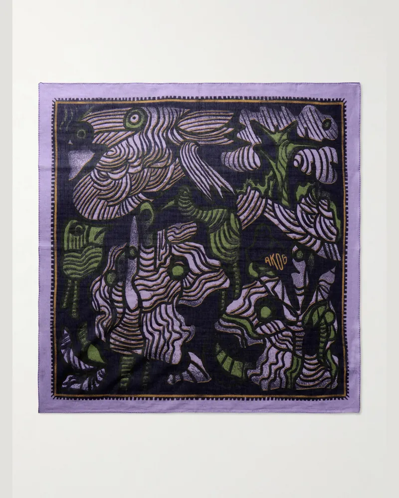 A Kind Of Guise Bura Cotton Bandana Purple