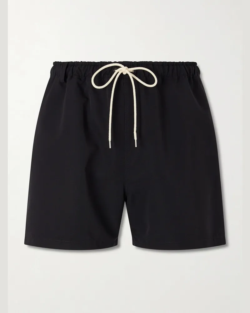 AURALEE Wool Drawstring Shorts Black