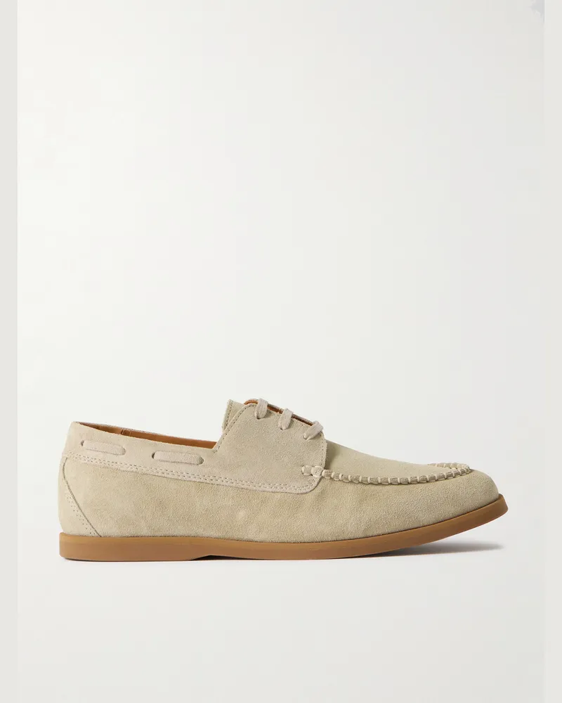 MR P. Richard Suede Boat Shoes Neutrals