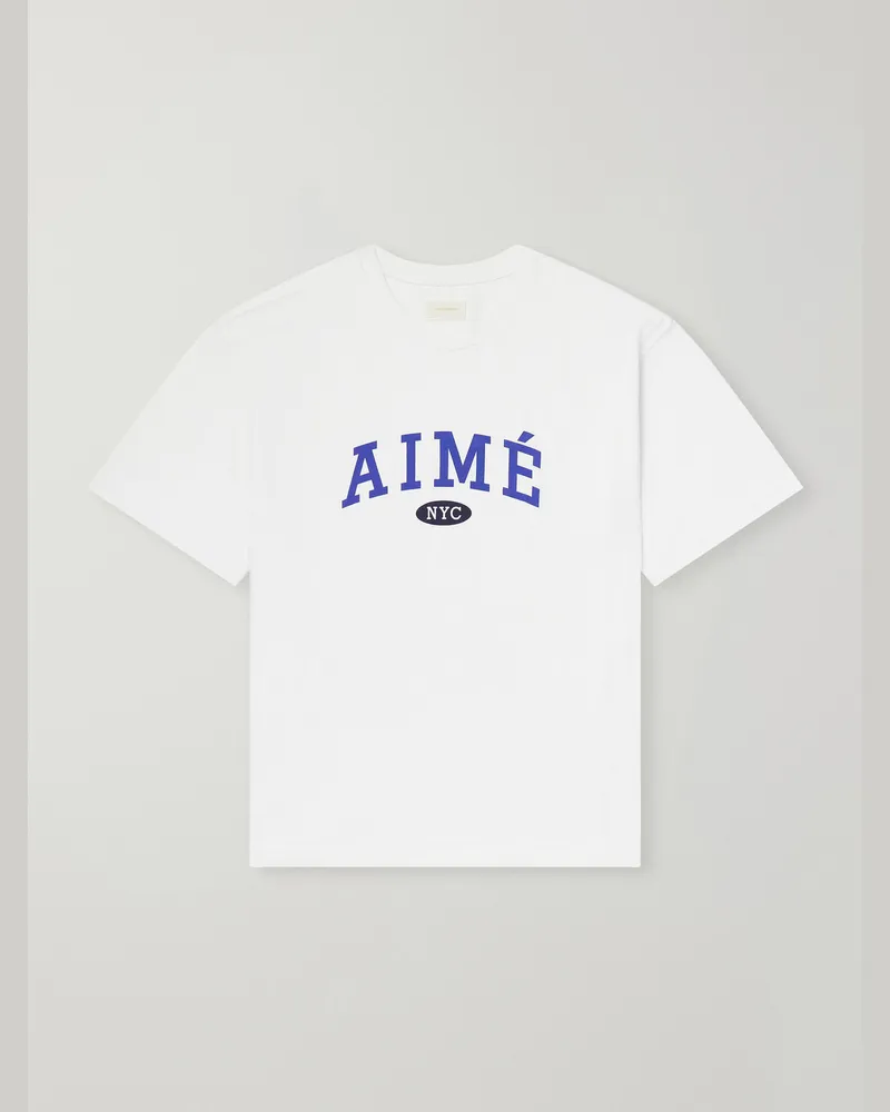 Aimé Leon Dore Logo-Print Cotton-Jersey T-Shirt White
