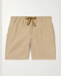 Orlebar Brown Alex gerade geschnittene Shorts aus Leinen mit Kordelzugbund Neutral