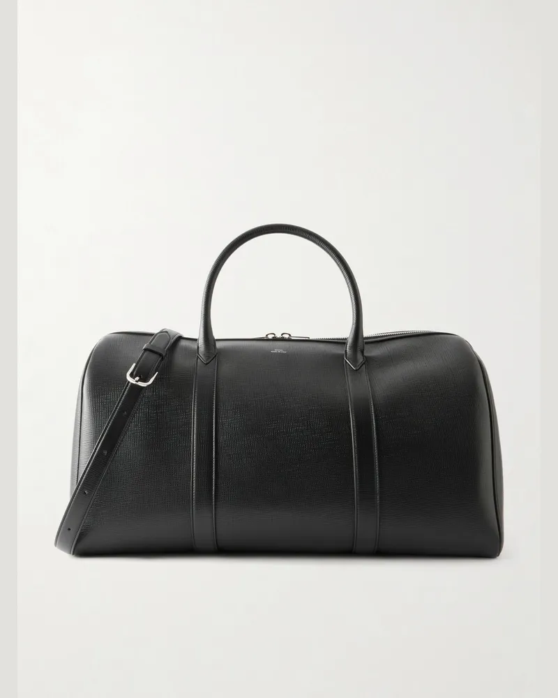 Totême Palmellato Large Textured-Leather Weekend Bag Black
