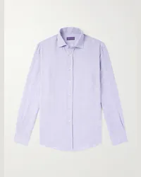 Ralph Lauren Hemd aus Leinen-Chambray Lila