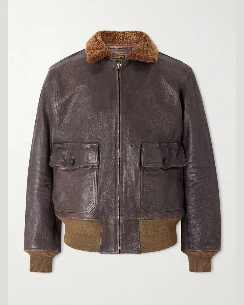 RRL Jacke aus Shearling Braun