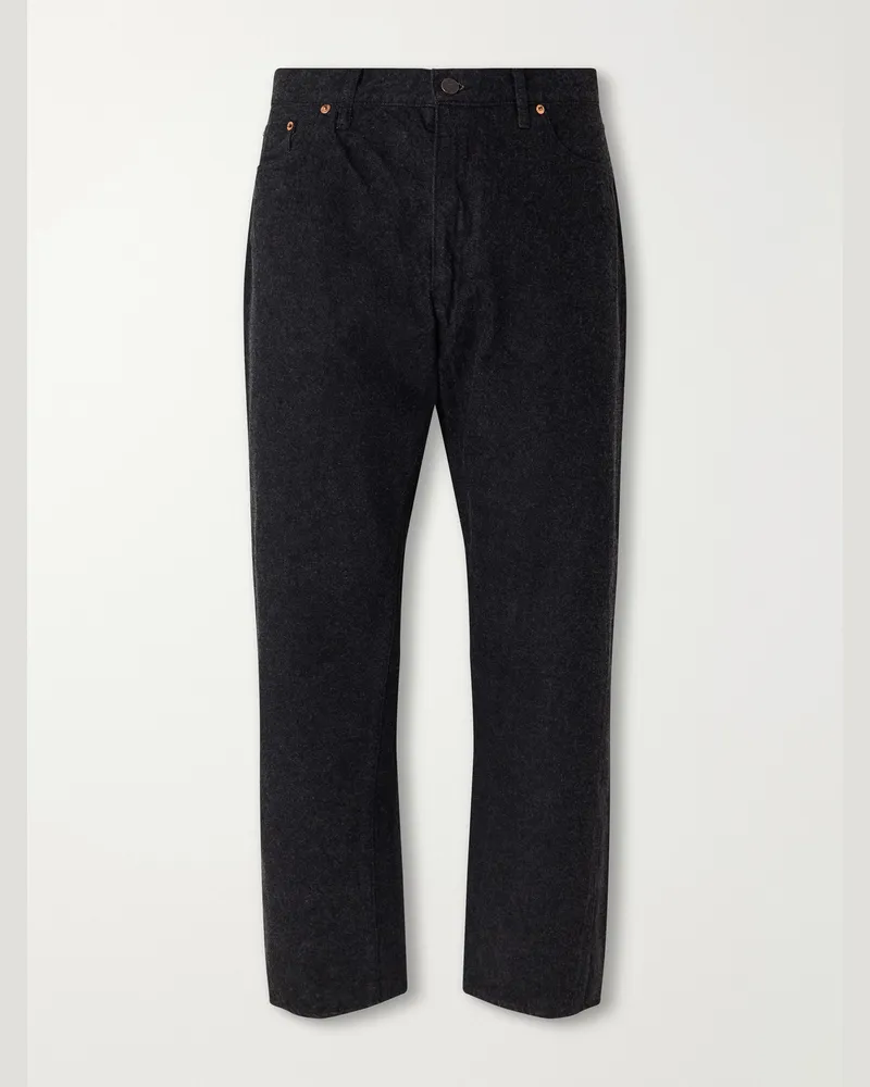 Kaptain Sunshine Straight-Leg Selvedge Jeans Black