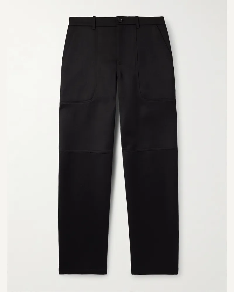 Loewe Gerade geschnittene Cargohose aus Woll-Twill Schwarz