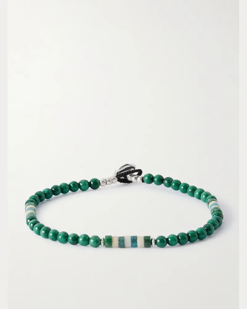 Mikia Sterling Silver Malachite Bracelet Green