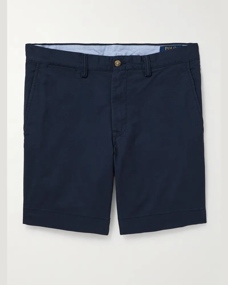 Ralph Lauren Slim-Fit Straight-Leg Stretch-Cotton Twill Shorts Blue