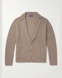 Ralph Lauren Cardigan aus Kaschmir in Rippstrick Neutral