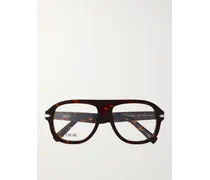 Blacksuit Pilotenbrille aus Azetat in Schildpattoptik mit silberfarbenen Details