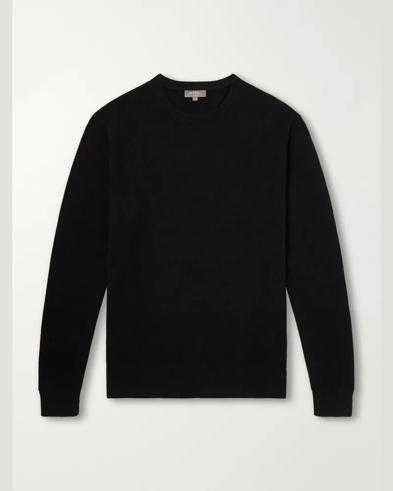 N.Peal Oxford Cashmere Sweater Black