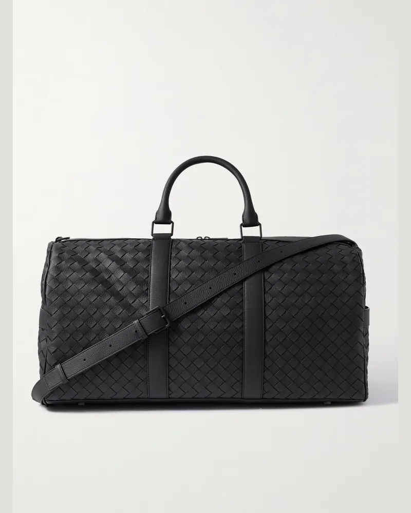 Bottega Veneta Bowling-Tasche aus Intrecciato-Leder Schwarz