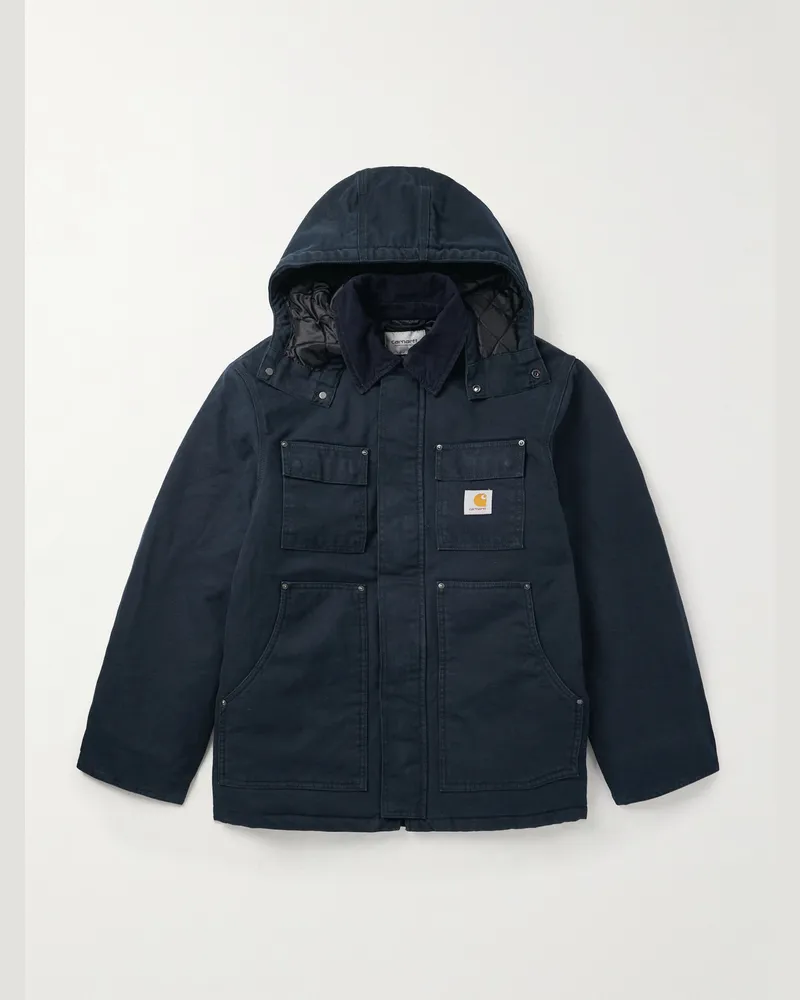 Carhartt WIP Ambel Jacke aus Baumwoll-Canvas Blau