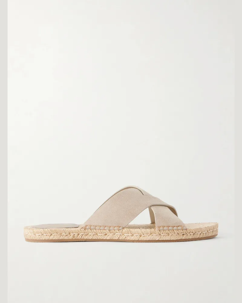 Ermenegildo Zegna Suede Sandals Neutrals