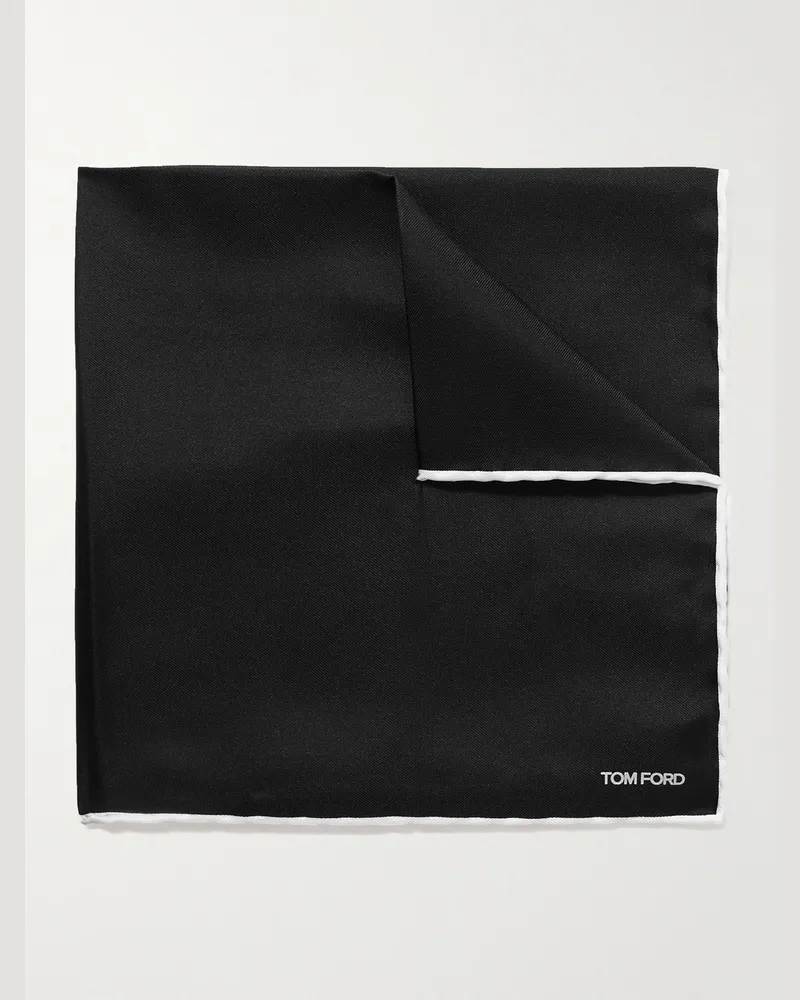 Tom Ford Silk-Twill Pocket Square Black