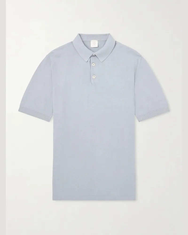 Eleventy Cotton Polo Shirt Blue