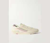 Larson Striped Mesh and Canvas Sneakers