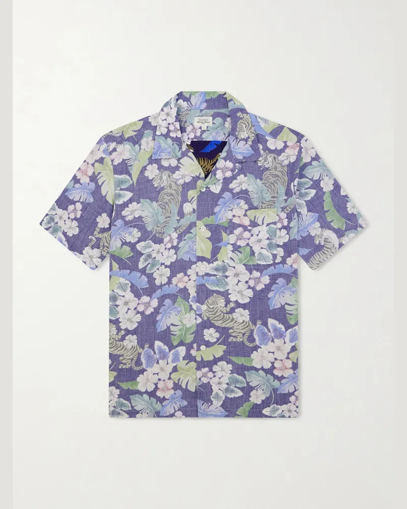 Hartford New Palmito Printed Woven Shirt Blue