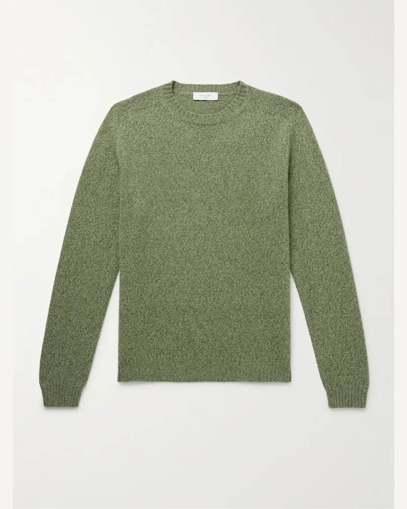Boglioli Wool and Cashmere-Blend Sweater Green