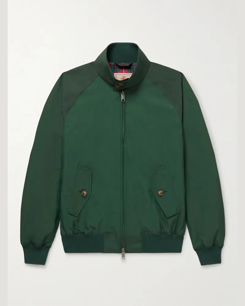 Baracuta G9 Harrington-Jacke aus einer Baumwollmischung Grün