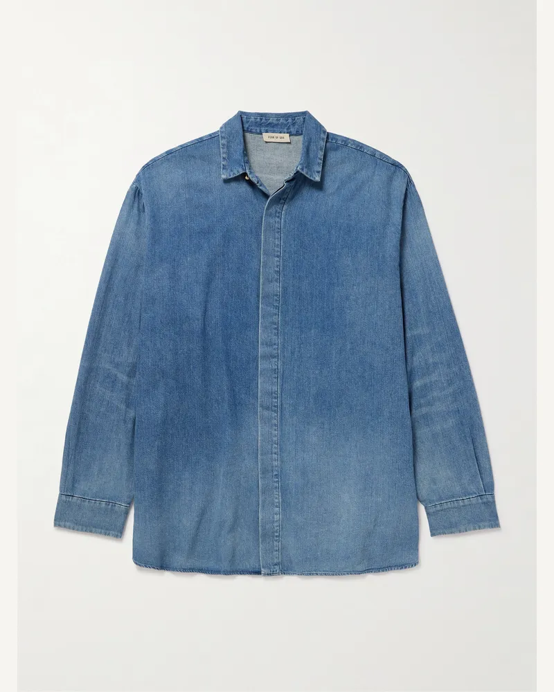 Fear of God Oversized-Jeanshemd Blau