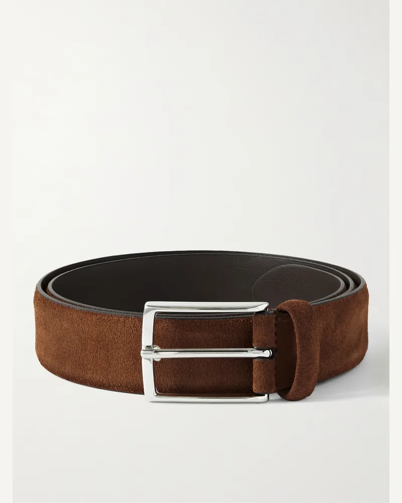 Anderson's 3.5cm Suede Belt Brown