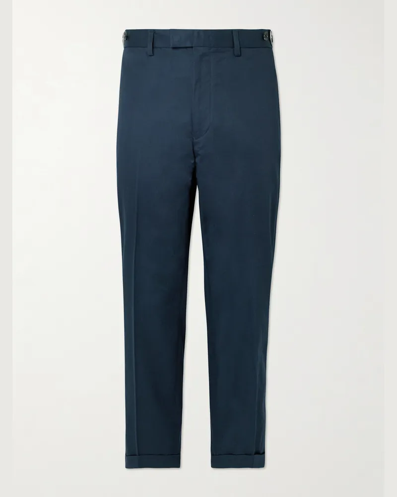 Beams Plus Ivy Straight-Leg Cotton-Twill Trousers Blue