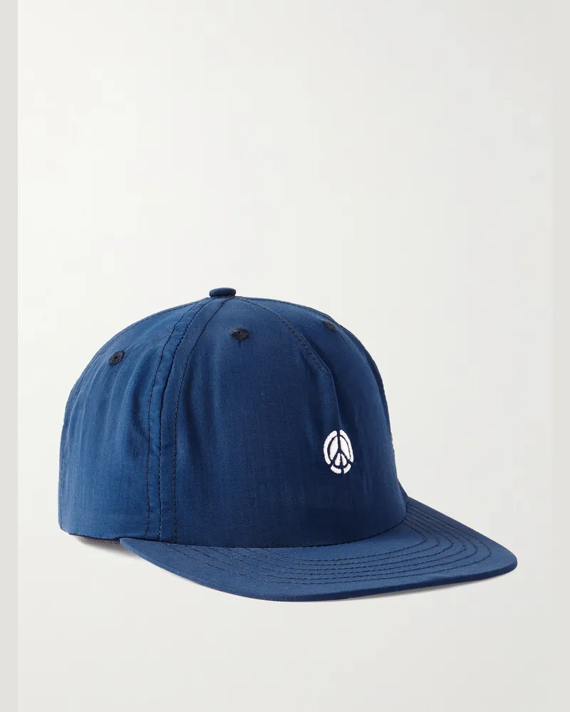 District Vision Baseballkappe aus Nylon-Taslan mit Stickerei Blau