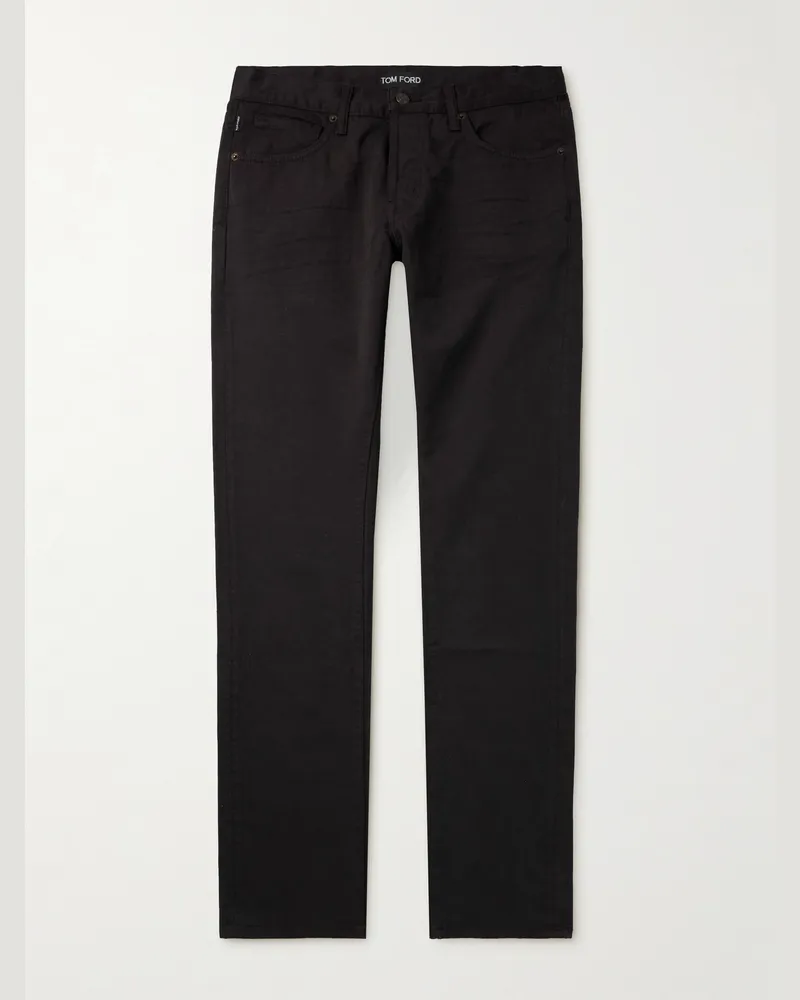 Tom Ford Schmal geschnittene Jeans Braun