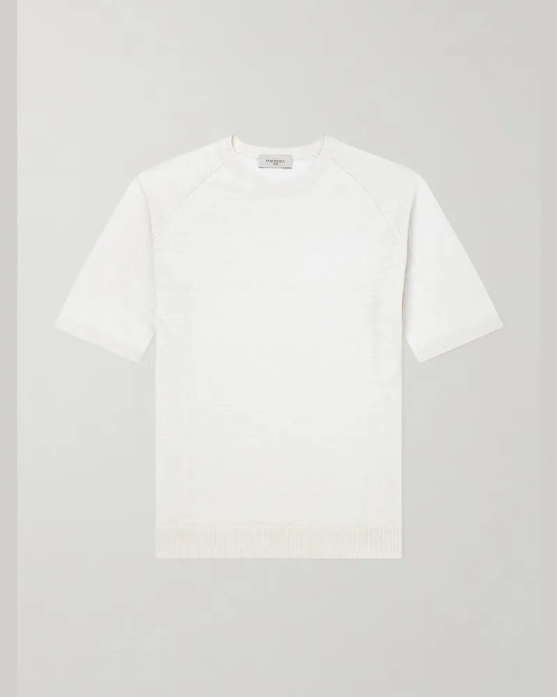 PIACENZA 1733 Silk and Linen-Blend T-Shirt Neutrals